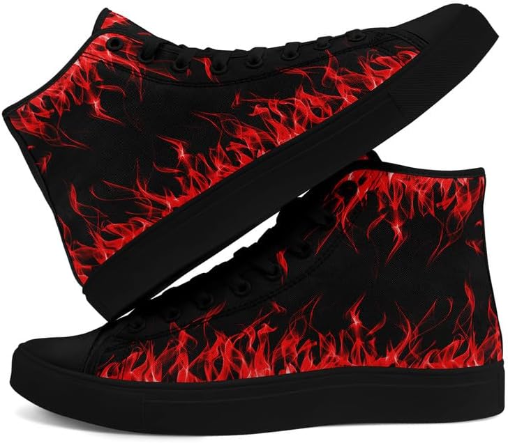 Skull High Tops Canvas Shoes for Men Women Classic Lace Up Gothic Fashion Sneaker Street Casual Canvas Sneakers - Image 6