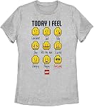 Fifth Sun Womens Lego Iconic Expressions of Lego Guy Women's Short Sleeve Heather Tee ShirtT-Shirt