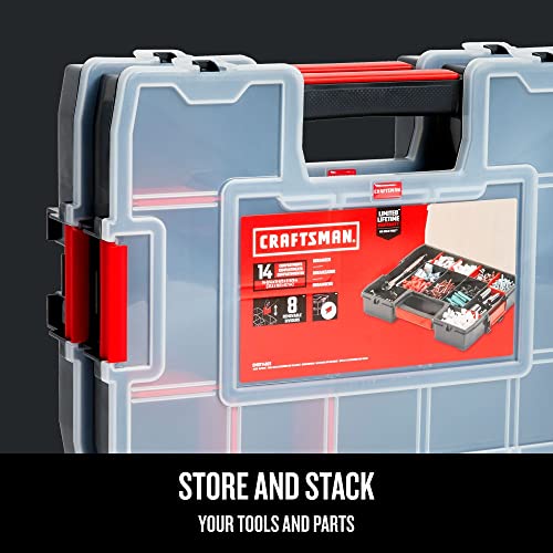 Image of CRAFTSMAN Tool Organizer, 2-Packs with 14-Compartments, Lid Includes Secure Latch (CMST60944M)