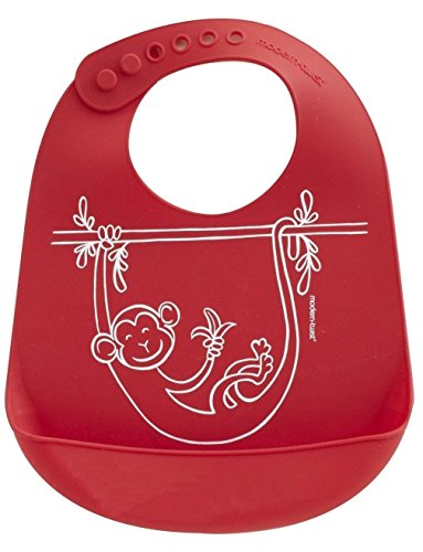 Modern-Twist Bucket-Bib, Monkey Business – Red #TOP3