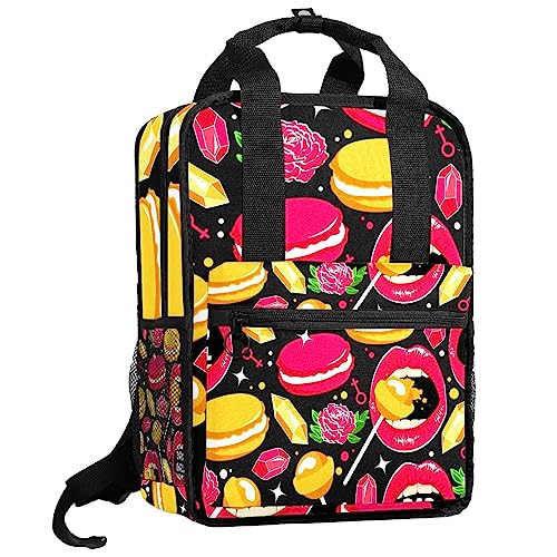 Sac à dos pour garçon motif rose macaron enfant multicolore 14 in