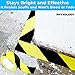 Double-Roll of Ultra-Adhesive Black & Yellow Hazard Tape for Floor Marking 2 Pk. Mark Floors & Watch Your Step Areas for Safety with High-Visibility Anti-Scuff Striped Vinyl by Phyxology Supply.