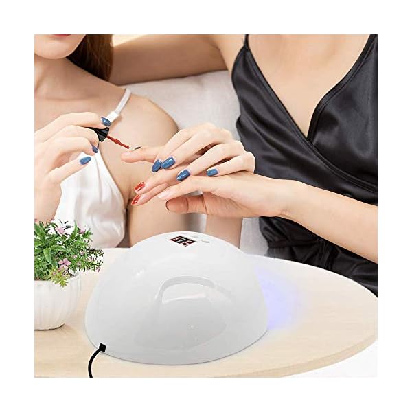 PHIAKLE Professional UV LED Nail Lamp X7 for Gel Polish Led for Gel Nails 3 Timers (White)