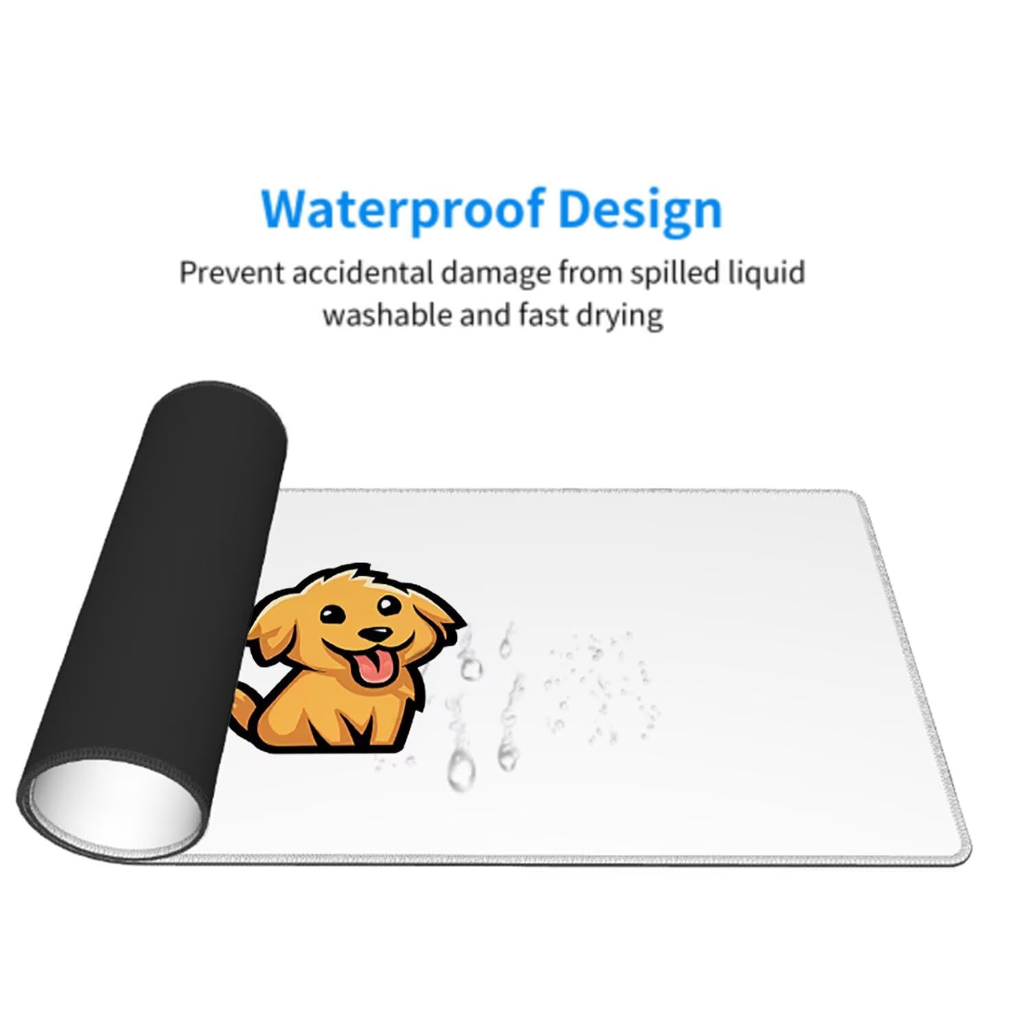 Biała podkładka pod mysz pod mysz pod mysz do gier XXL 1200 x 600 x 3 mm podkładka pod mysz gumowa duża podkładka pod mysz dla graczy akcesoria wodoodporne PC, do klawiatury laptopa w-8675