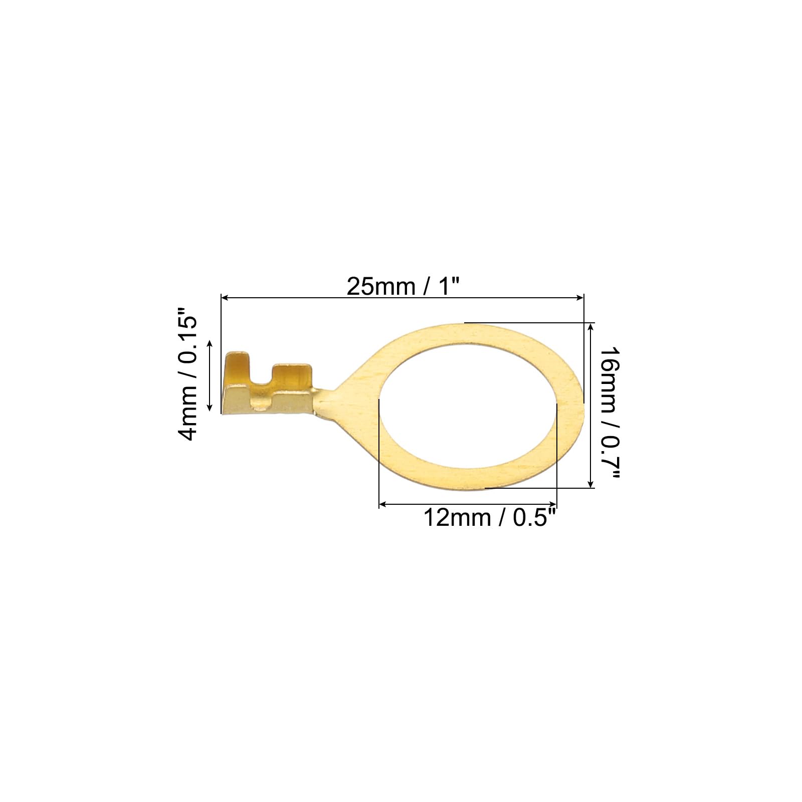 PATIKIL 100 Pcs Copper Ring Terminals - Image 2