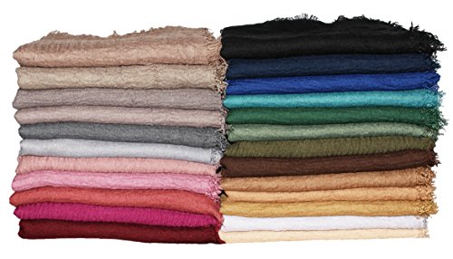 Kuldip Crinkle Style Pashmina Scarf Shawl Stole Wrap. Pack Of 102