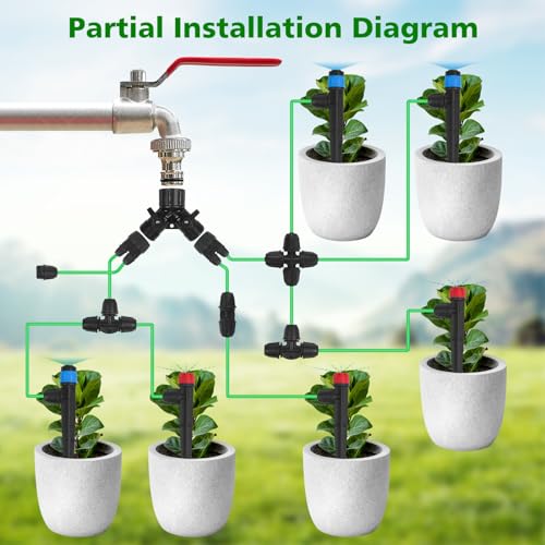 Drip-Irrigation-System-for-Gardening-100FT-Efficient-Watering-Kit-with-Hose-Nozzles-Easy-Installation-Maintenance-Ideal-for-Vegetables-Flowers-Lawns-Durable-Eco-Friendly