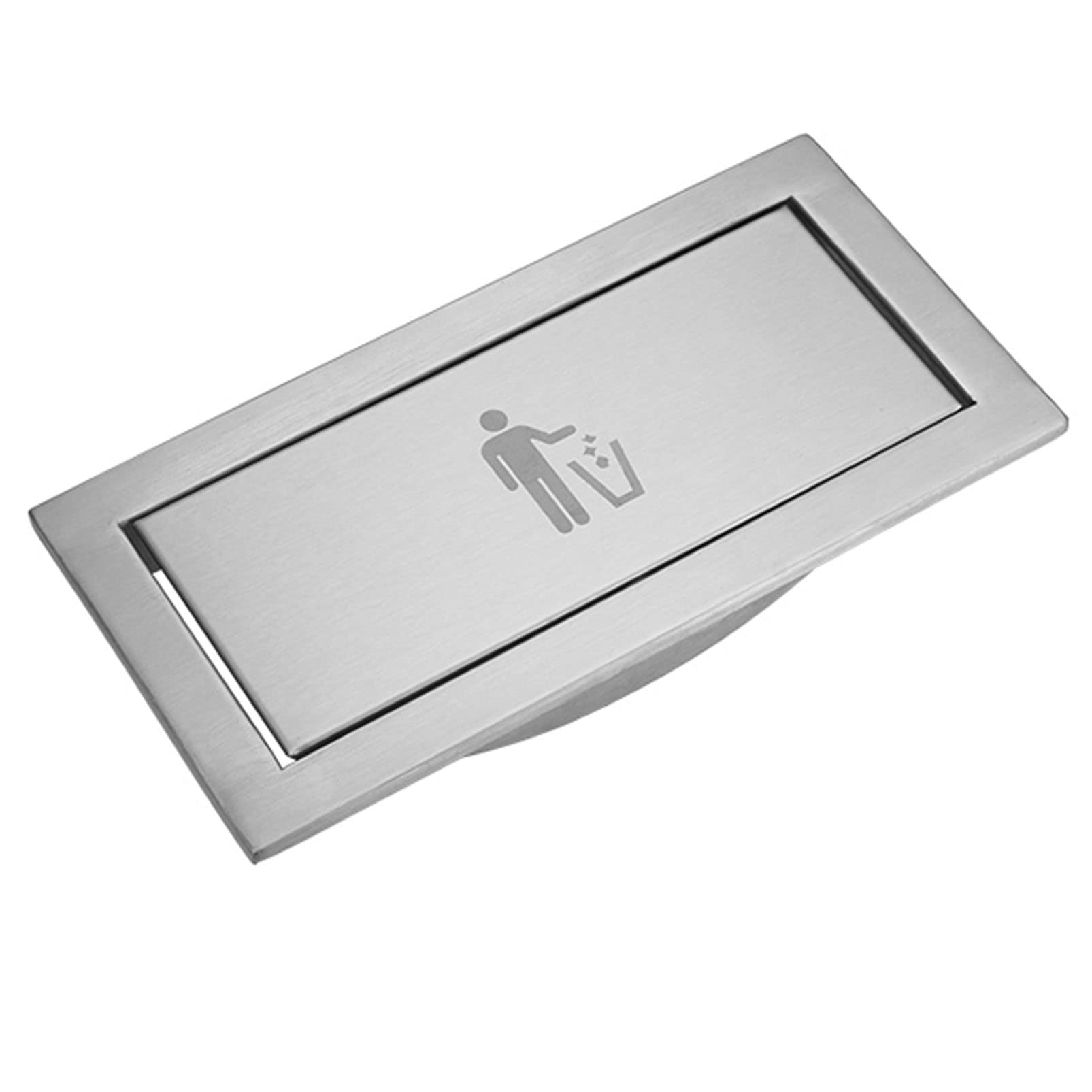 Recessed bin lids, Countertop Flap Lid Built-in Stainless Steel Trash Grommet,Flexible Center Swing Flush Recessed Can,Polished Grommets