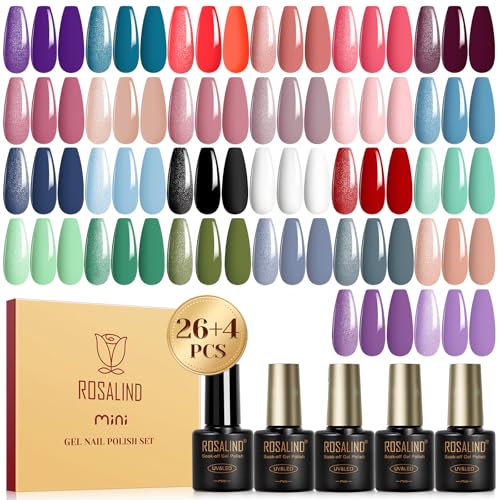 ROSALIND Esmaltes Semipermanentes Para Uñas, 30 Piezas...