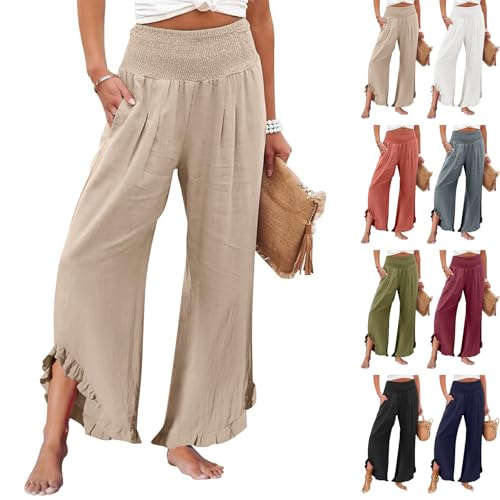 週末セール　ayakawasaki linen frill pants ayakawasaki linen frill pants