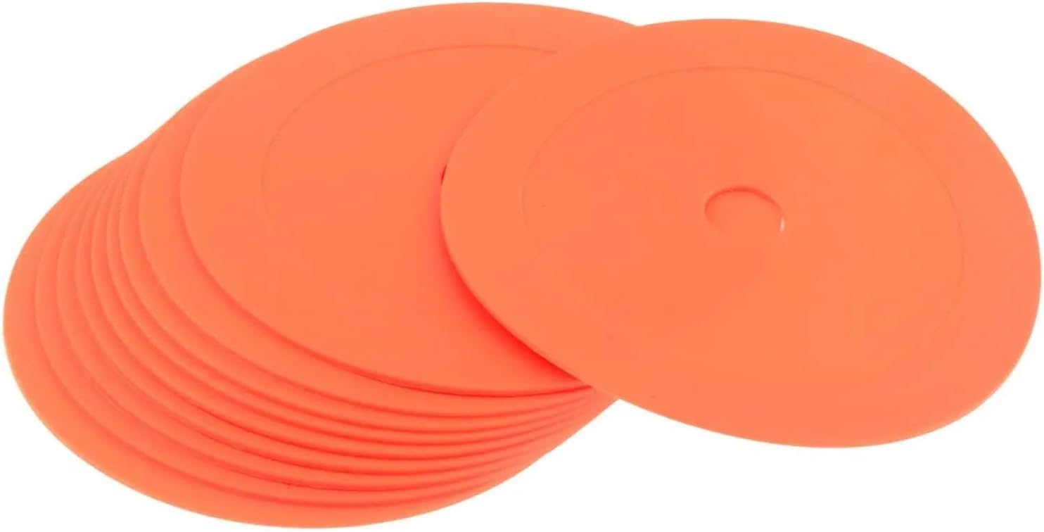Spot Markers 50pcs Flexible Non Slip Flat Cones Markers Set Bright Color Floor Discs for Sports Teams Event Training for Training Exercise Drills Gym Football