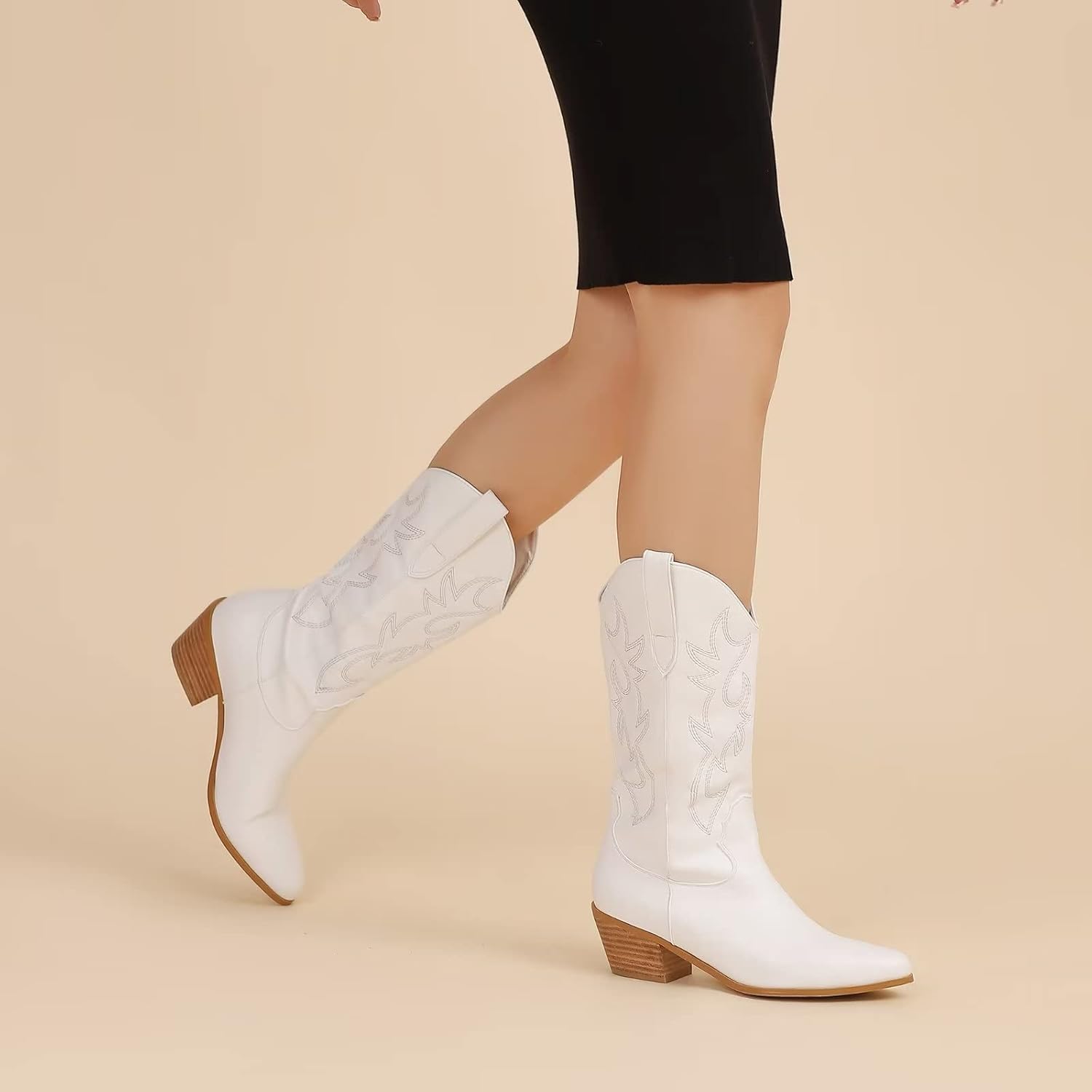 Western-style denim-style women's boots - Image 5