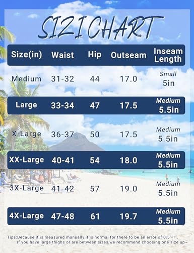 Men's Swim Trunks with Compression Liner 5" Inseam Mens Quick Dry Board Shorts with 4 Pockets for Beach Vacation4