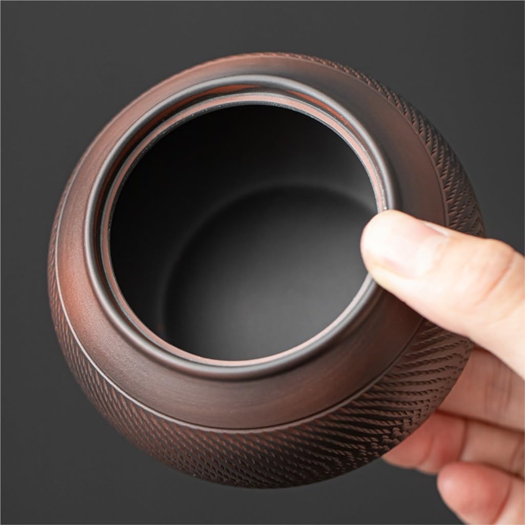 LAPADULA Pojemnik na herbatę fioletowy ceramika mały skaczący nóż słoik do przechowywania herbaty retro ceramiczny słoik do przechowywania herbaty czarna herbata zamknięty słoik magazyn herbaty słoik
