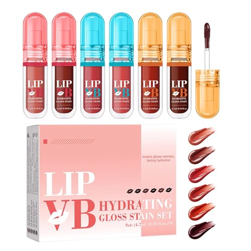 Brillo Labial Hidratante - Brillo Labial Tinte De Larga Duración Con Acabado No Pegajoso - Textura Ligera Para Mujeres Adultas Principiantes Entusiastas Y Expertas En Maquillaje