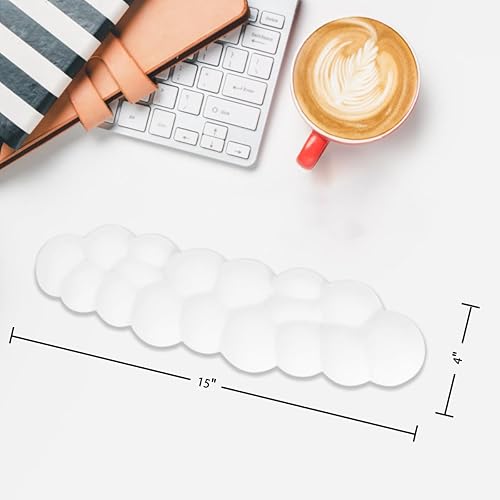 Vista 13 de BamLue - Reposamuñecas para teclado, juego de almohadillas de espuma viscoelástica para facilitar la escritura y el alivio del dolor para laptop