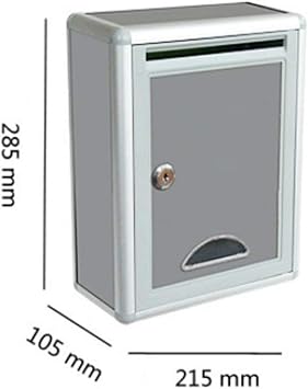 CUTICATE Mailbox Suggestion Box with Lock, Keyed, Letter Box, Wall Mount Post Aluminum Durable