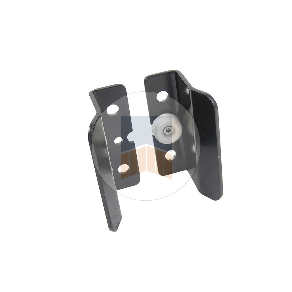 U de réception pour boîtier 4 points de fixation en Aluminium - Longueur (mm) : 55, Noir Ral 9005