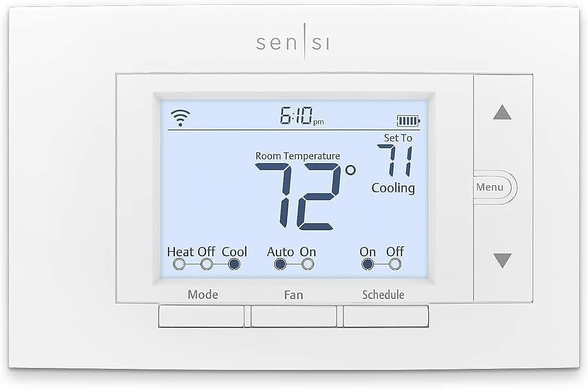 Termostato Smart Wi-Fi Sensi St55u, blanco