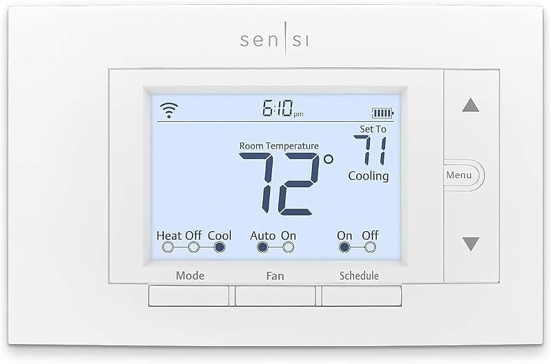Termostato Smart Wi-Fi Sensi St55u, blanco