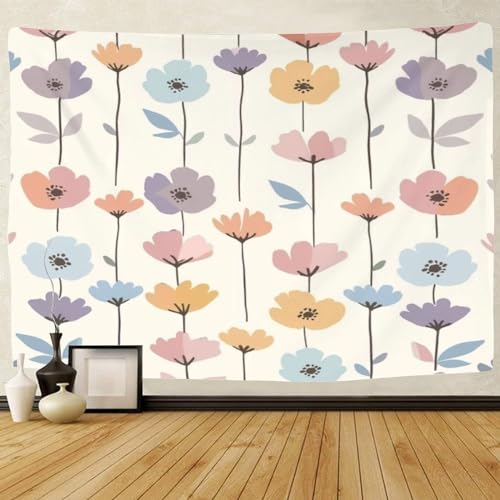 Décorations de plage imprimées fleurs 3D drap mural en polyester doux - 2
