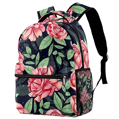 Sac à dos fleurs colorées Medium avec porte-bouteille pour loisirs