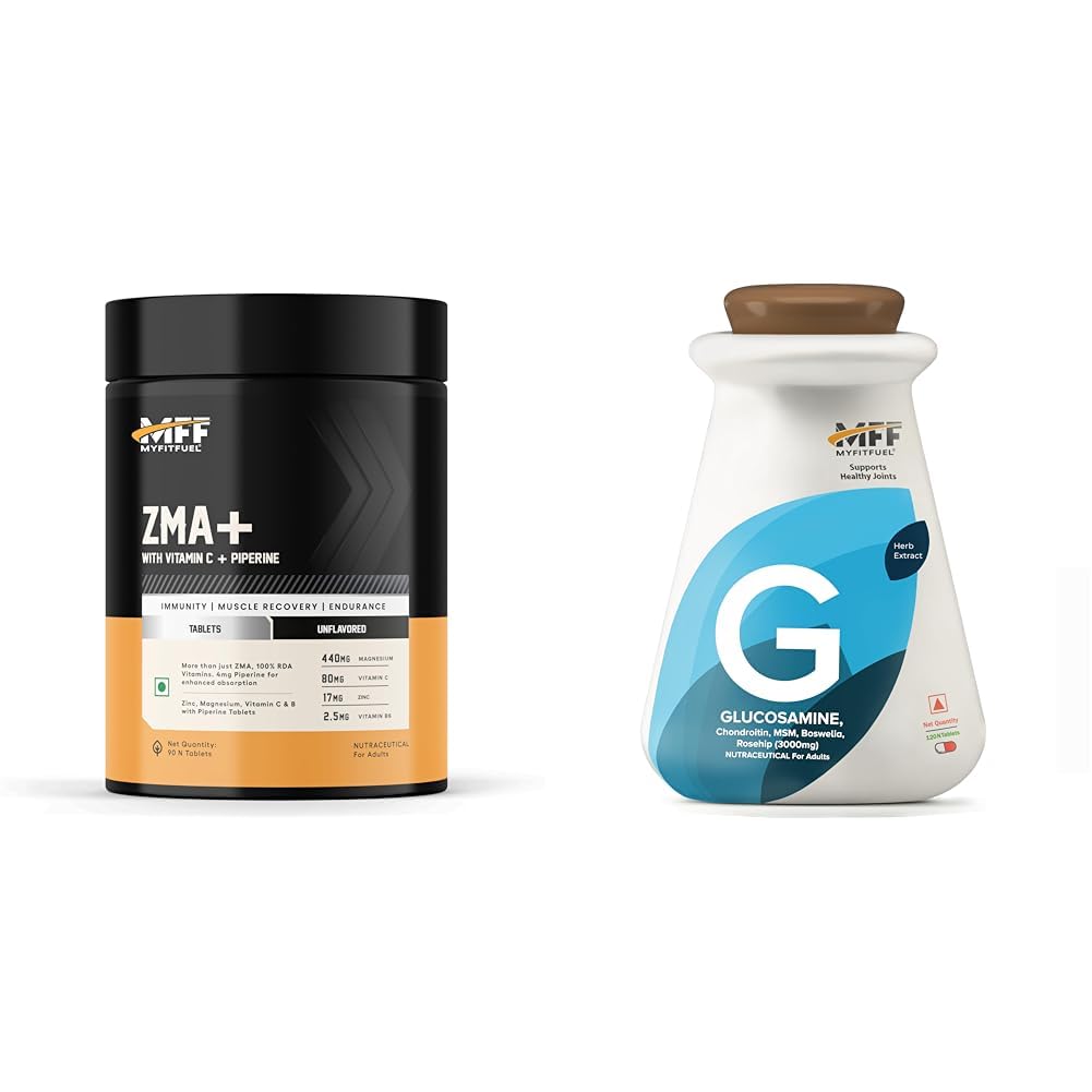 MyFitFuel ZMA+ (90 Tablets) (Zinc, Magnesium Aspartate, Vitamin B6, Vitamin C & Piperine 95%) | ZM | MyFitFuel Joint Support Supplement (120 Tablets) (3000mg) Glucosamine with Chondroitin sulfate, MS-image-10