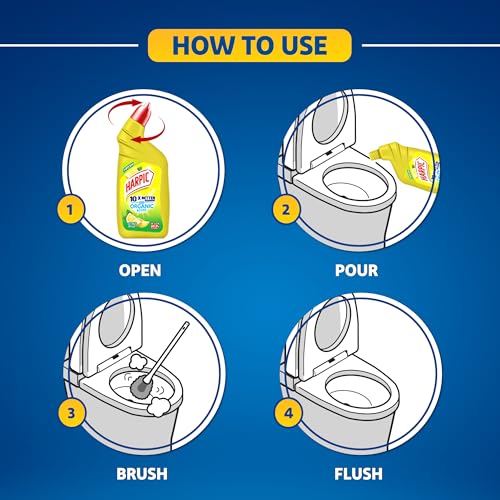 Image of Harpic Organic Active Disinfectant Toilet Cleaner Liquid, Citrus - 500 ml | India's # 1 Toilet Cleaner