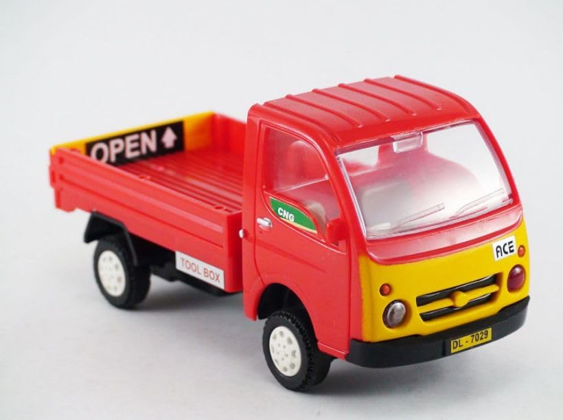 ACE Miniature Delivery Truck - Colorful Battery-Operated Toy with Open Bed and CNG Label (Red)