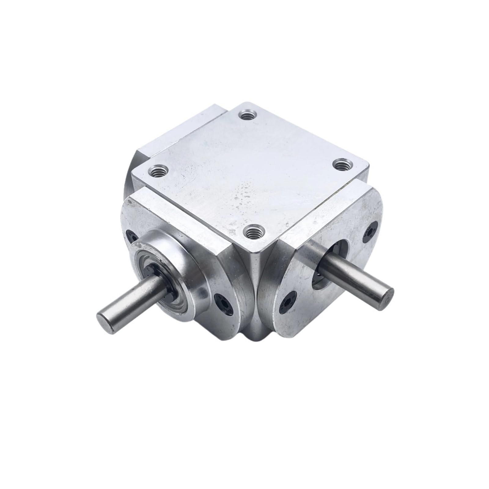 Gearbox Right Angle Steering Gearbox 1 to 1 Transmission Spiral Bevel Gear Reducer 6mm Single Output Shaft Commutator Steering Direction