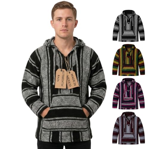 Black Baja jacket - Mexican baja hoodie men - Drug rug hoodie - Classic sweater pullover - Mexican Ponchos for men - Poncho women - Hippie sweatshirt