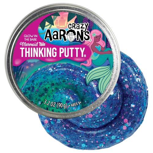 Crazy Aaron's Putty Mermaid Tale Glowbrights Thinking Putty