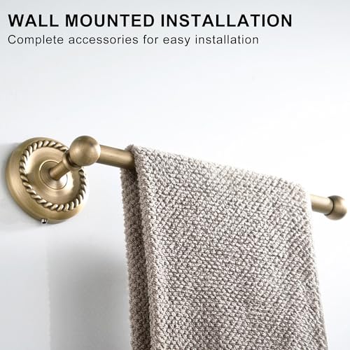 Image of Antique Bronze Towel Holder for Bathroom Hand Towel Rack Wall Mounted