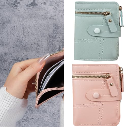 Women Wallet Simple Bi Fold Wallets PU Leather Purse Thin Short Wallet Small Pockets Cash Card Holder Bag Compact Wallet2