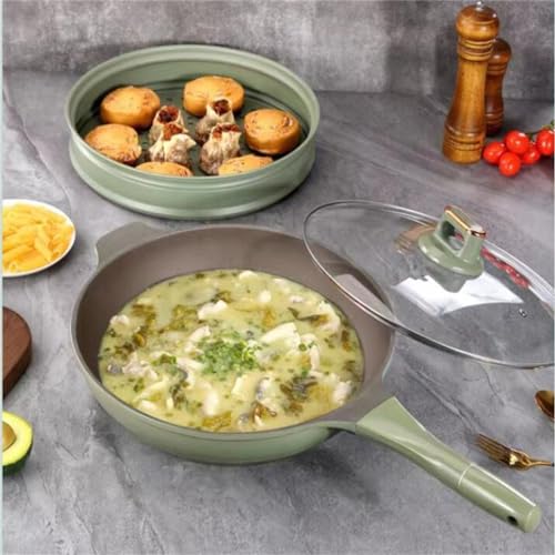 Wok antiadherente con fondo plano y mango desmontable miniatura 6