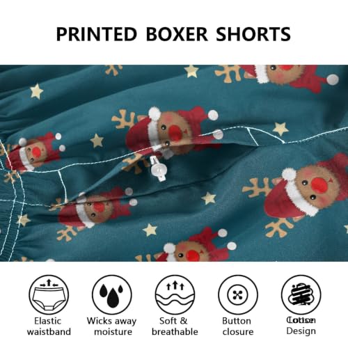 Image of Men's Boxer Shorts Cotton Loose Underwear with Button Fly