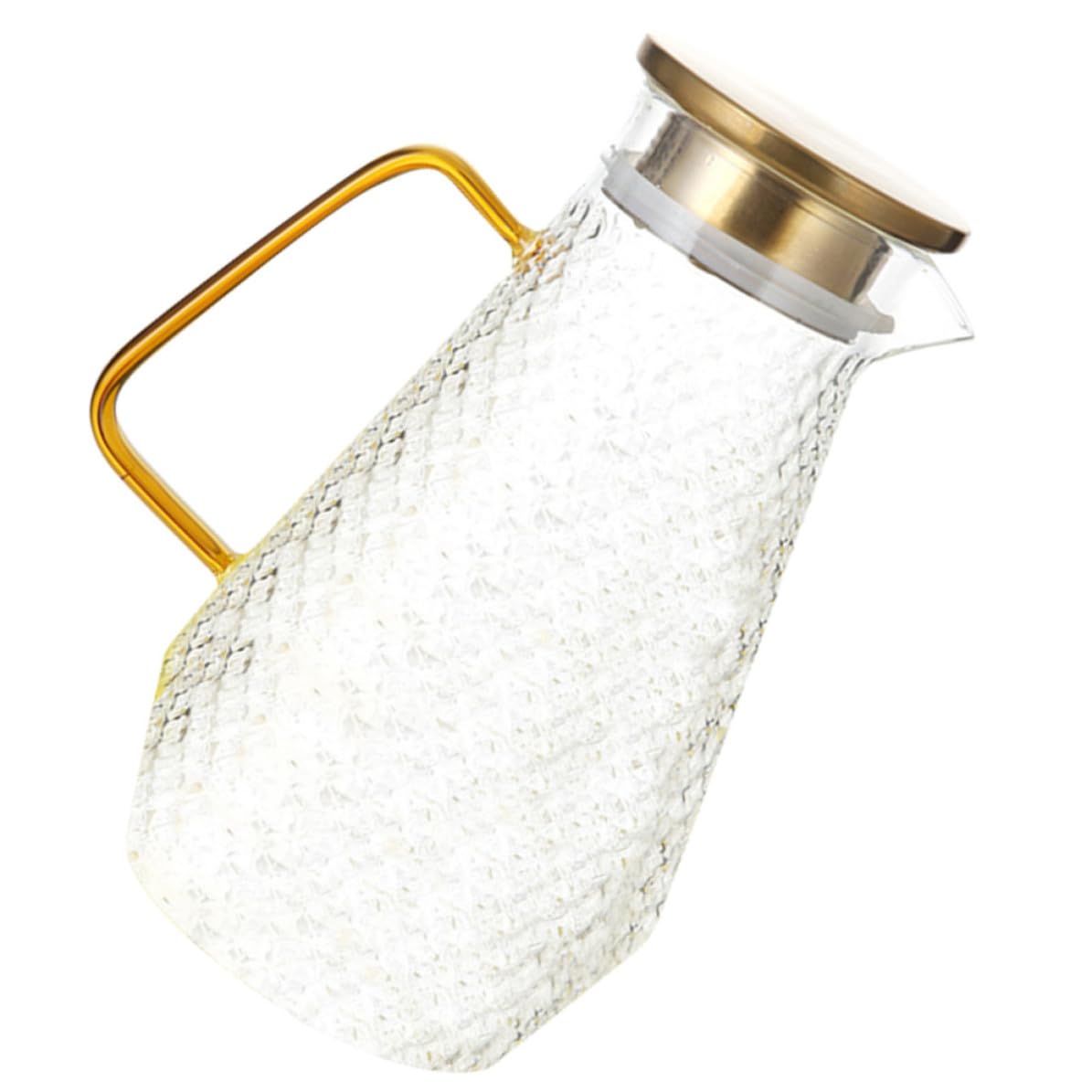 Jarra Tapa de Vidrio Helada 1500ml Agua Borosilicato | Leche y Agua Fría, Portátil y Ligera, Resistente al Calor, Adecuado para Obsequio y Recibir Invitados