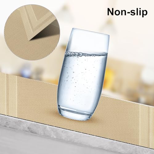 Image of Aofmee Placemats Set of 6, Washable PVC Place Mats, Heat Resistant Non-Slip Table Mats, Woven Vinyl Plastic Placemats for Dining Table Decor, Stain Resistant Kitchen Table Placemats, Easy to Clean