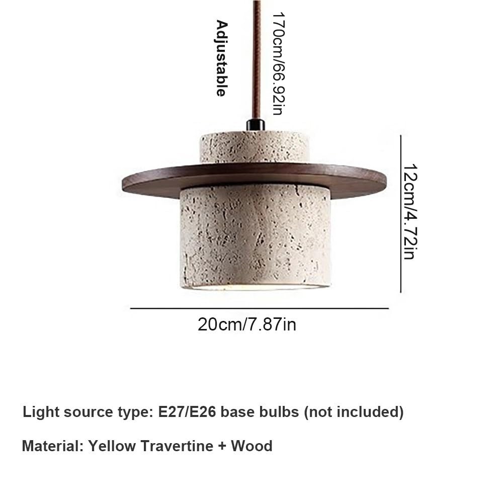 Lampy wiszące, zestaw 3 sztuk, cylindryczne lampy wiszące z naturalnym kamieniem, minimalistyczne małe żyrandole do sypialni lub przy łóżku
