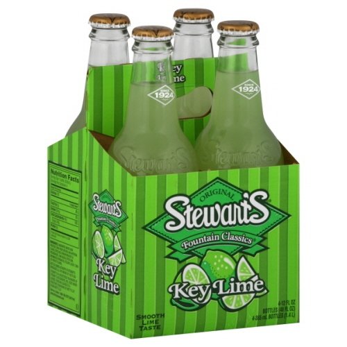 Stewart's Fountain Classics Soda 12 Fl Oz 4 Ct (Pack of 2) (Key Lime)