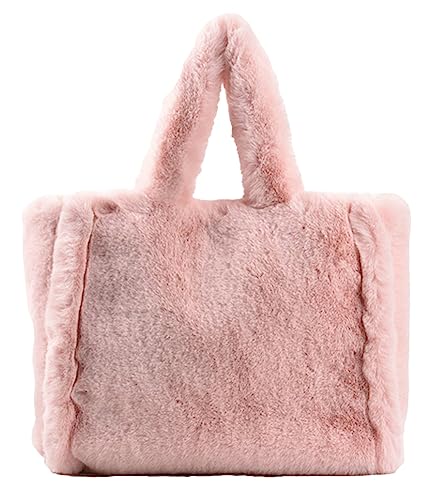 Bolso tote de mujer de pelo sintético suave miniatura 1