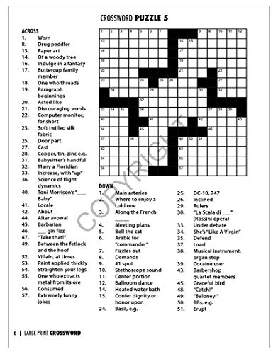 Zoco - Large Print Crossword Puzzle Books In Bulk (25 Pack) - Games For The Visually Impaired And Seniors - Gifts For Nursing Home Residents (Vol. 1) #TOP5