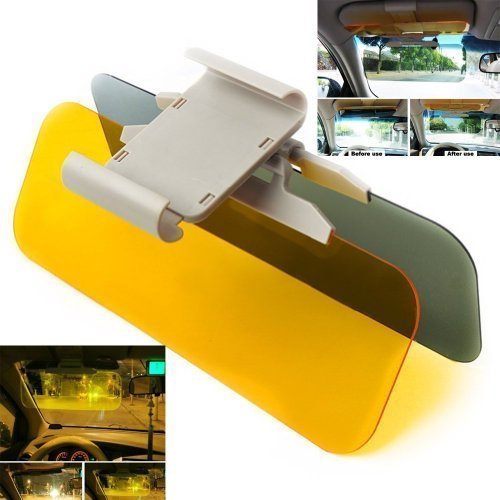 Gearmaxu00ae 2 en 1 Pare Soleil de Voiture Anti-Reflet Diminution Anti-Eblouissement pour Chauffeur Conducteur