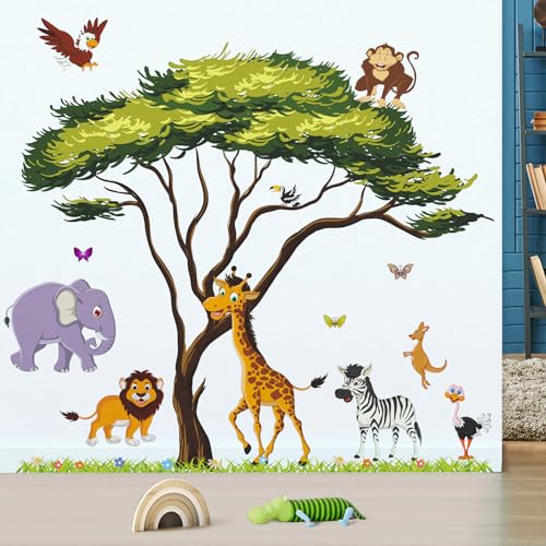 Vinilos Decorativos de Animales Safari 10 Hojas 12x18 in miniatura 3