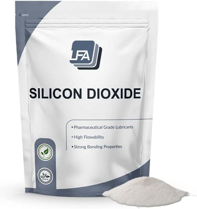 LFA Tablet Presses Silicon Dioxide (Silica) Powder - Flowing & Anti-Caking Agent - 1kg (2.2 lbs)