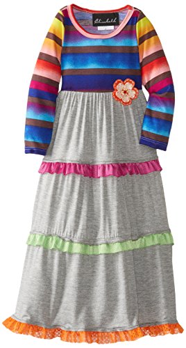 Elisabeth Little Girls' 3/4 Sleeve Stripe Maxi