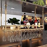 【Matériau】 : Le porte-verres à vin suspendu en fer forgé est fabriqué en métal de haute qualité, sa structure est robuste et durable, sa capacité de charge est élevée, et il est stable et ne tremble pas.