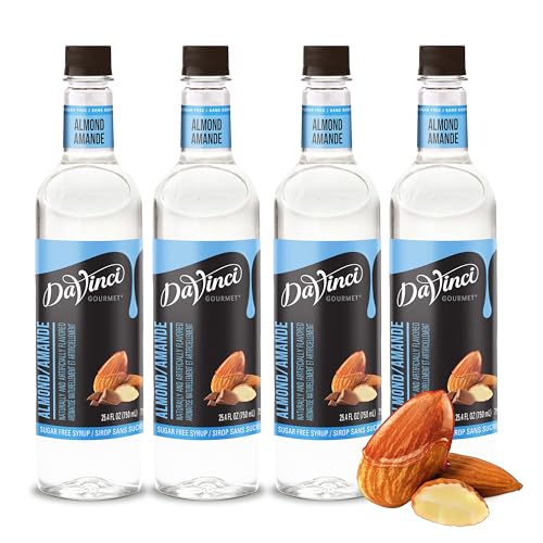 Image of DaVinci Gourmet Sugar-Free Almond Syrup, 25.4 Fluid Ounces (Pack of 4)