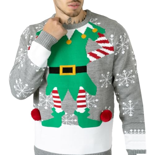 NOROZE Neuheit Herren gestrickter Weihnachtspullover | Hässliche...
