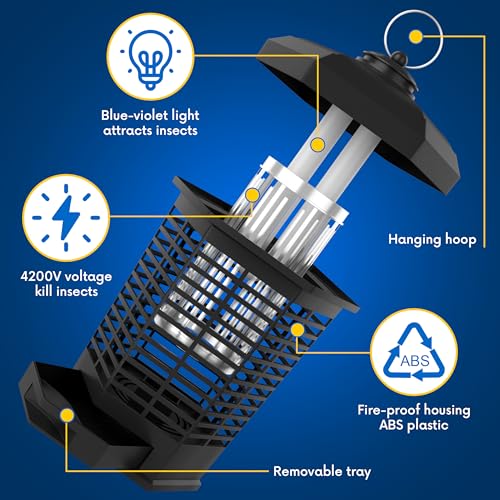 Image of Electric Led Mosquito Killer Lamp for Home Best Fly Catcher Mosquito Trap Machine Mosquito Repellents Machine Mosquito Machine Electric Mosquito Killer Machine for Home (Black) (Black)